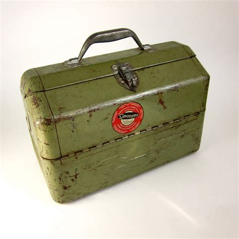 vintage metal th max tackle or gear green box|Vintage Tackle Boxes .